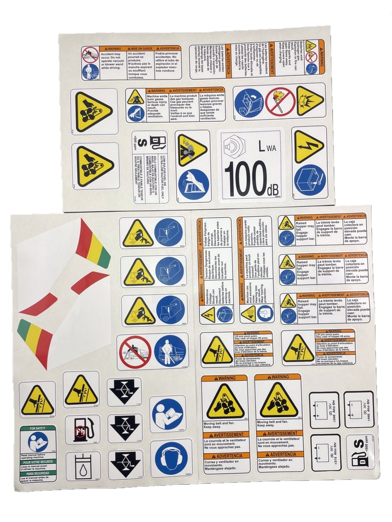 Tennant Label Set, Info/Hzrd
